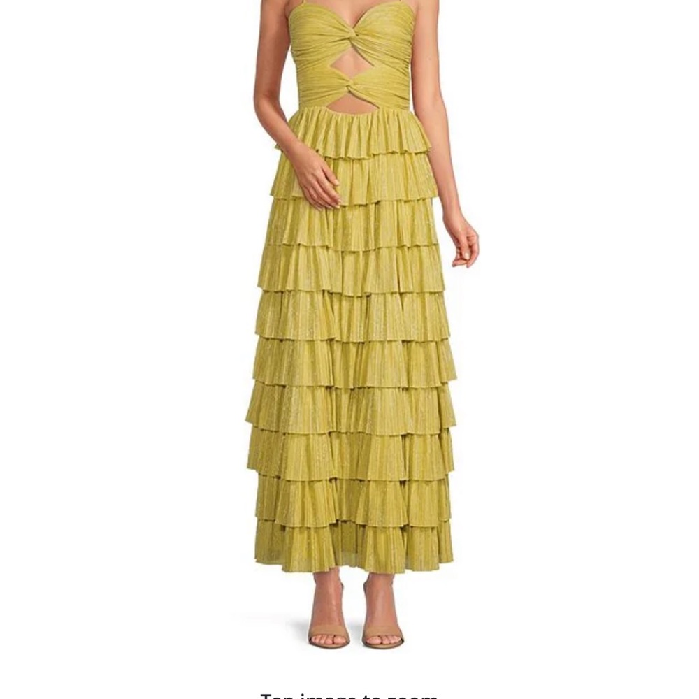 Gianni Bini Grace Metallic Tiered Dress